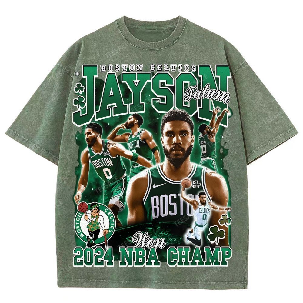 Unisex Fit Washed Jayson Tatum T-Shirt 2504014000