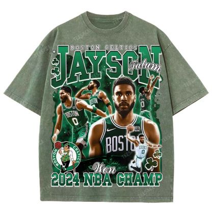 Unisex Fit Washed Jayson Tatum T-Shirt 2504014000