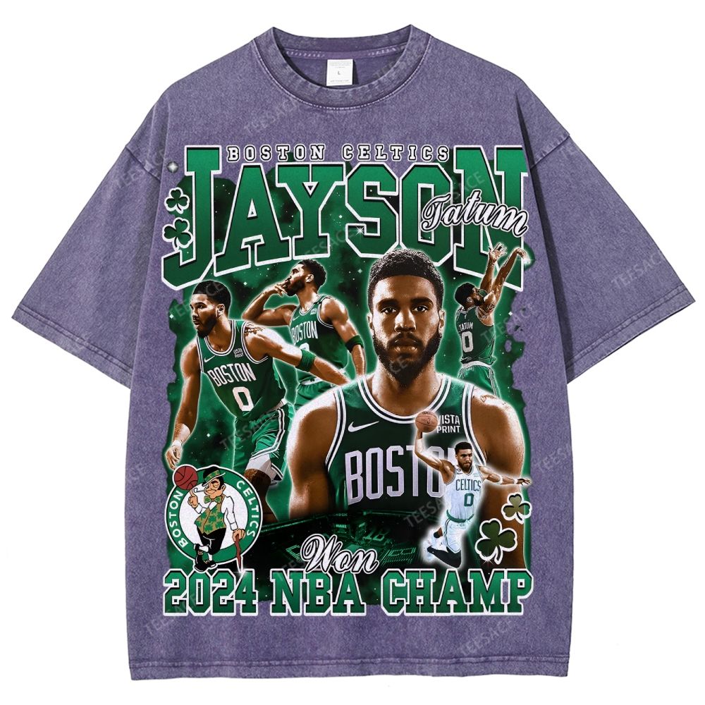 Unisex Fit Washed Jayson Tatum T-Shirt 2504014000