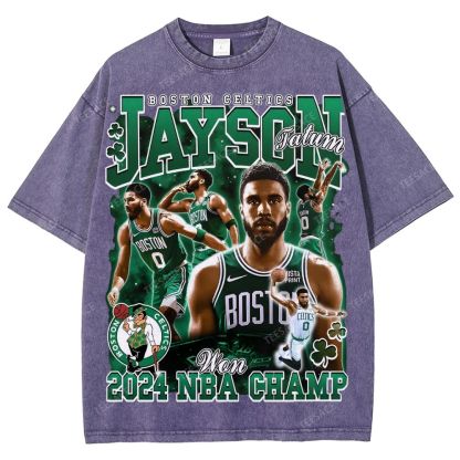 Unisex Fit Washed Jayson Tatum T-Shirt 2504014000