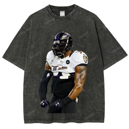 RAVENS Lamar Jackson Unisex Fit Washed T-Shirt 