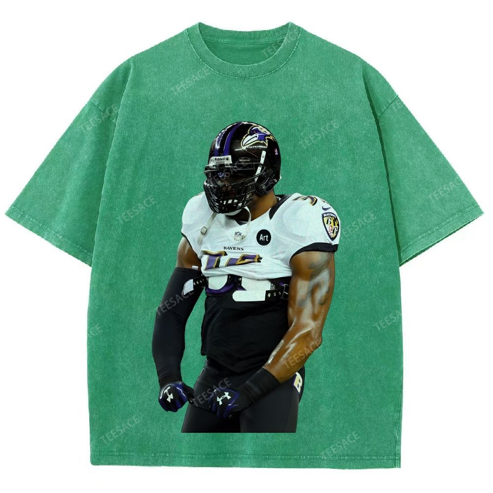 RAVENS Lamar Jackson Unisex Fit Washed T-Shirt 