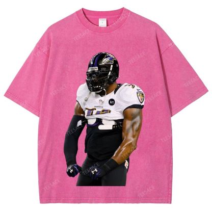 RAVENS Lamar Jackson Unisex Fit Washed T-Shirt 