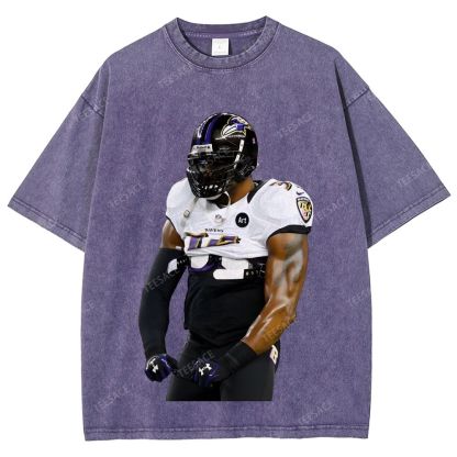 RAVENS Lamar Jackson Unisex Fit Washed T-Shirt 