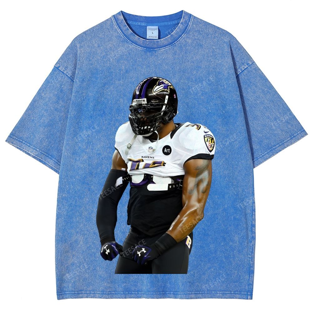 RAVENS Lamar Jackson Unisex Fit Washed T-Shirt 