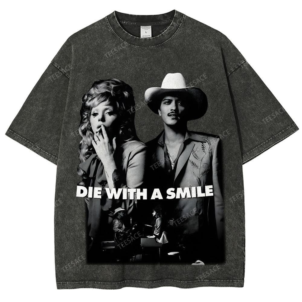Lady Gaga & Bruno Mars 2.0 TEE Unisex Fit Washed T-Shirt