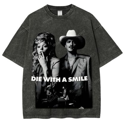 Lady Gaga & Bruno Mars 2.0 TEE Unisex Fit Washed T-Shirt  
