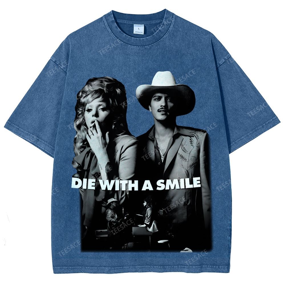 Lady Gaga & Bruno Mars 2.0 TEE Unisex Fit Washed T-Shirt  