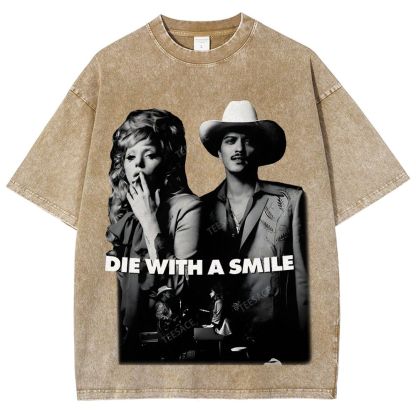 Lady Gaga & Bruno Mars 2.0 TEE Unisex Fit Washed T-Shirt  