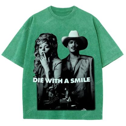 Lady Gaga & Bruno Mars 2.0 TEE Unisex Fit Washed T-Shirt  