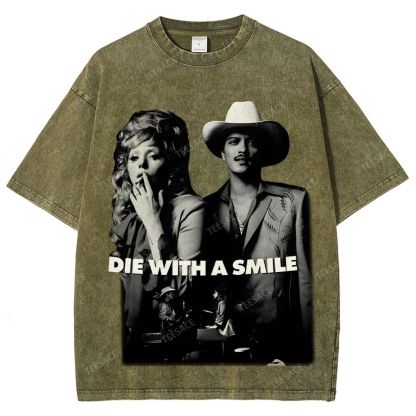 Lady Gaga & Bruno Mars 2.0 TEE Unisex Fit Washed T-Shirt  