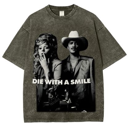 Lady Gaga & Bruno Mars 2.0 TEE Unisex Fit Washed T-Shirt  