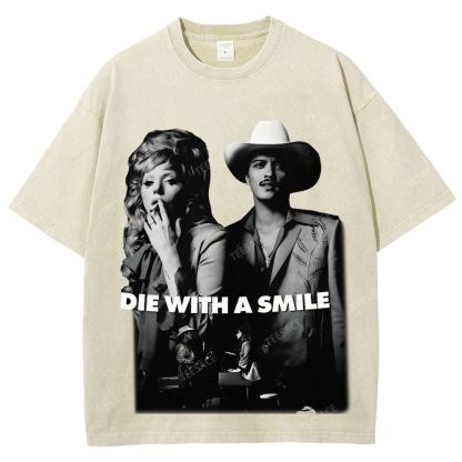 Lady Gaga & Bruno Mars 2.0 TEE Unisex Fit Washed T-Shirt  