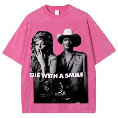 Lady Gaga & Bruno Mars 2.0 TEE Unisex Fit Washed T-Shirt  