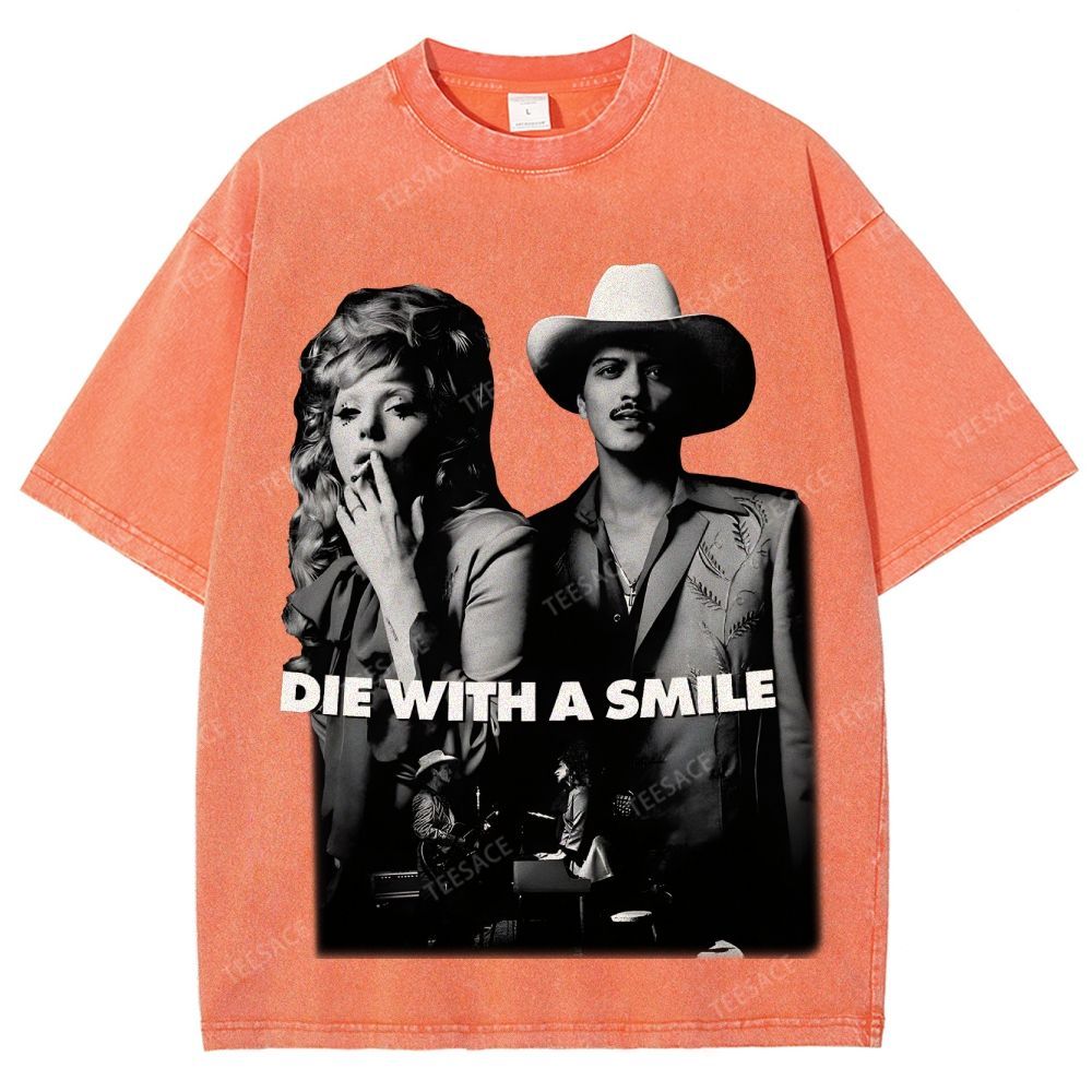 Lady Gaga & Bruno Mars 2.0 TEE Unisex Fit Washed T-Shirt  