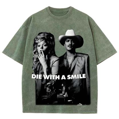 Lady Gaga & Bruno Mars 2.0 TEE Unisex Fit Washed T-Shirt  