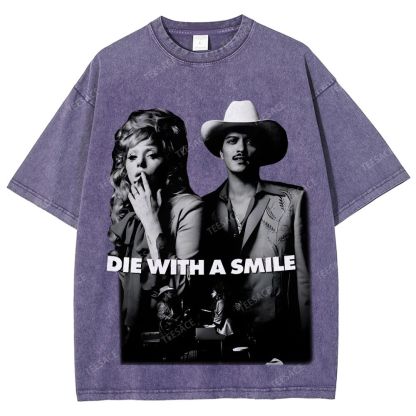 Lady Gaga & Bruno Mars 2.0 TEE Unisex Fit Washed T-Shirt  
