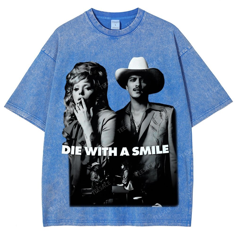 Lady Gaga & Bruno Mars 2.0 TEE Unisex Fit Washed T-Shirt  