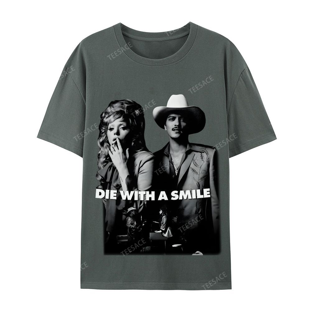 Lady Gaga & Bruno Mars 2.0 TEE Casual Short Sleeve T-Shirt  