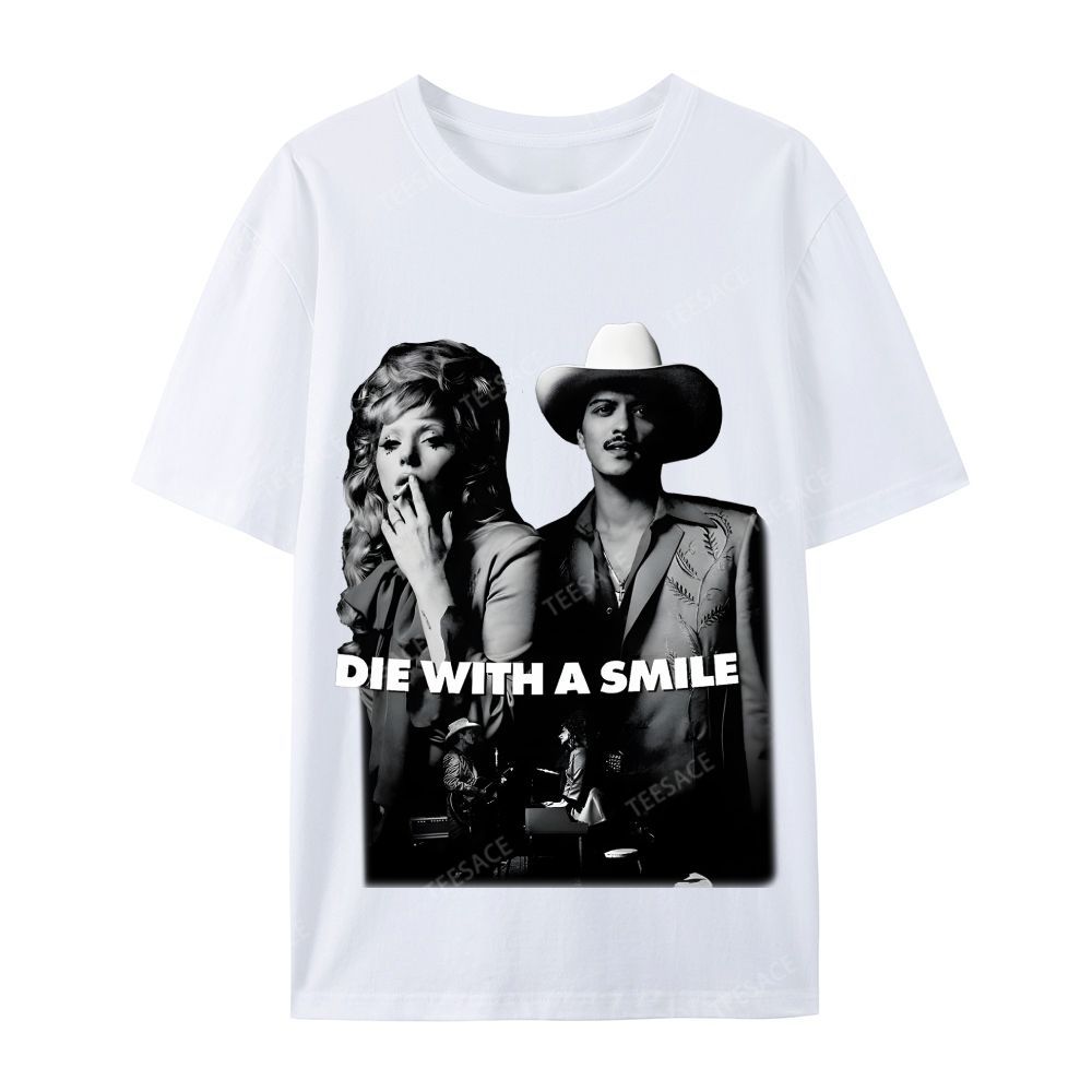 Lady Gaga & Bruno Mars 2.0 TEE Casual Short Sleeve T-Shirt  