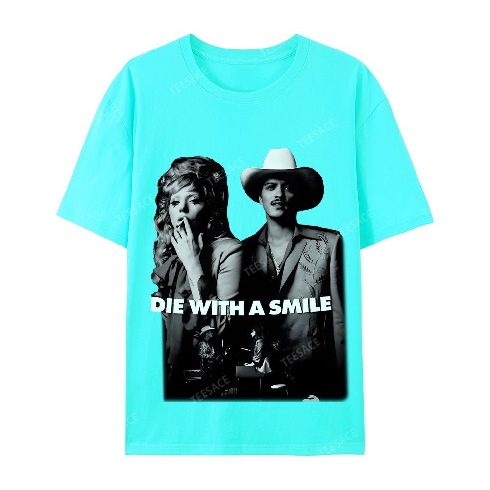 Lady Gaga & Bruno Mars 2.0 TEE Casual Short Sleeve T-Shirt  