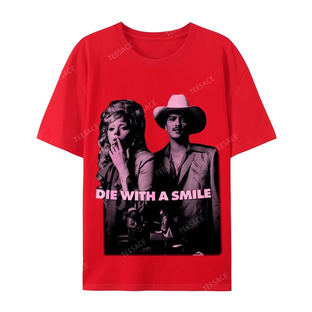 Lady Gaga & Bruno Mars 2.0 TEE Casual Short Sleeve T-Shirt  
