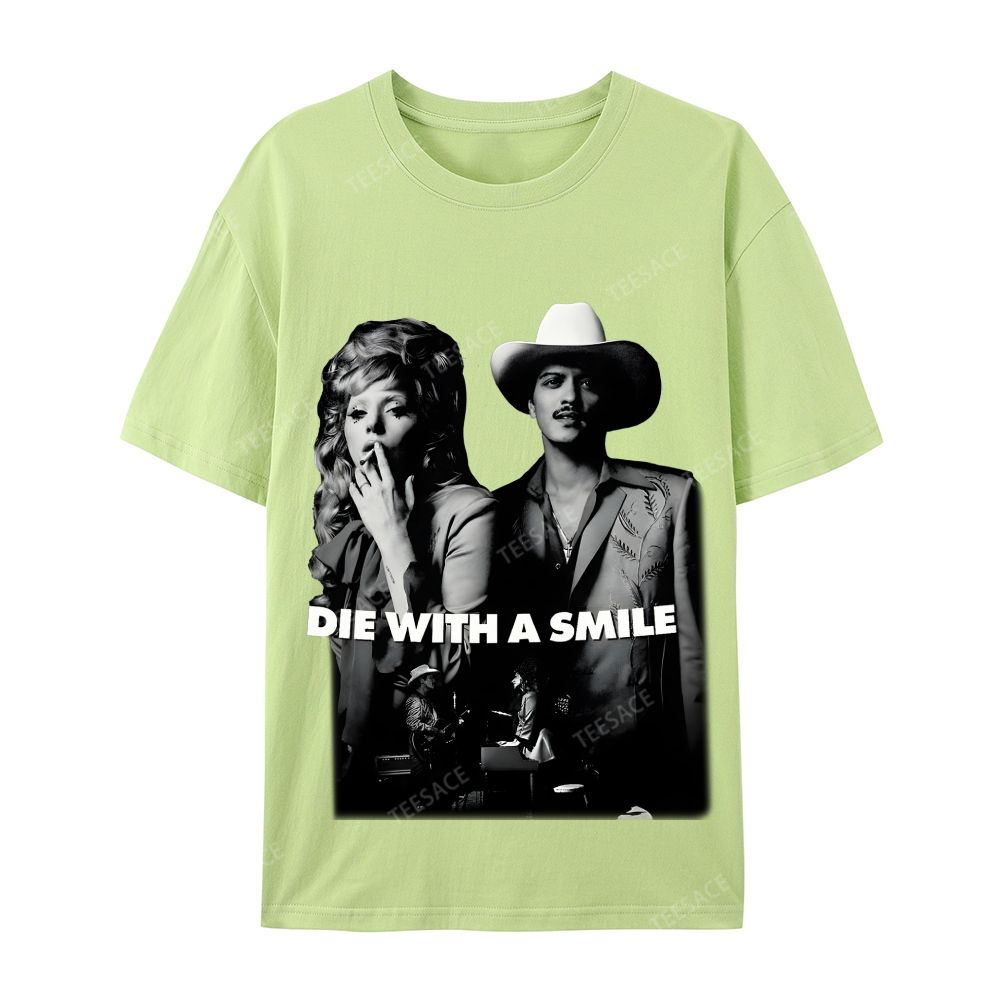 Lady Gaga & Bruno Mars 2.0 TEE Casual Short Sleeve T-Shirt  