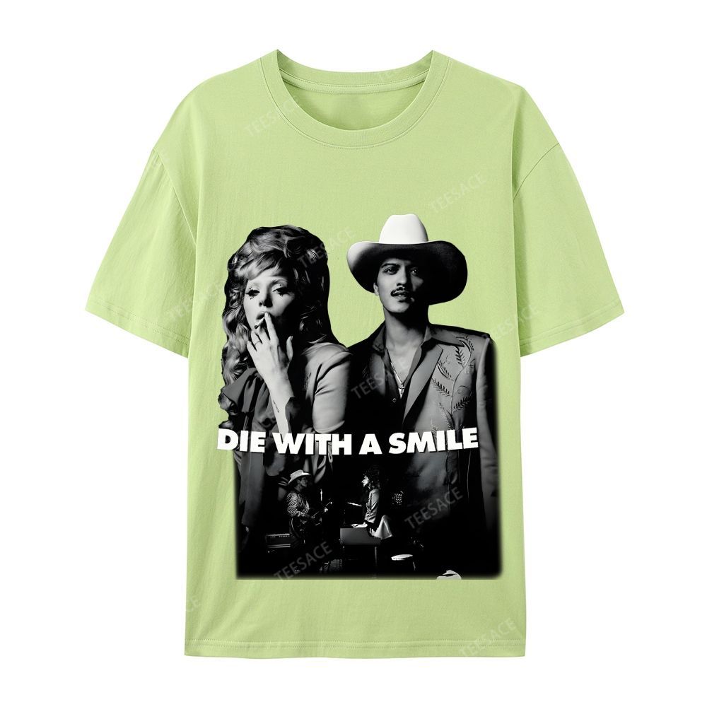 Lady Gaga & Bruno Mars 2.0 TEE Casual Short Sleeve T-Shirt  