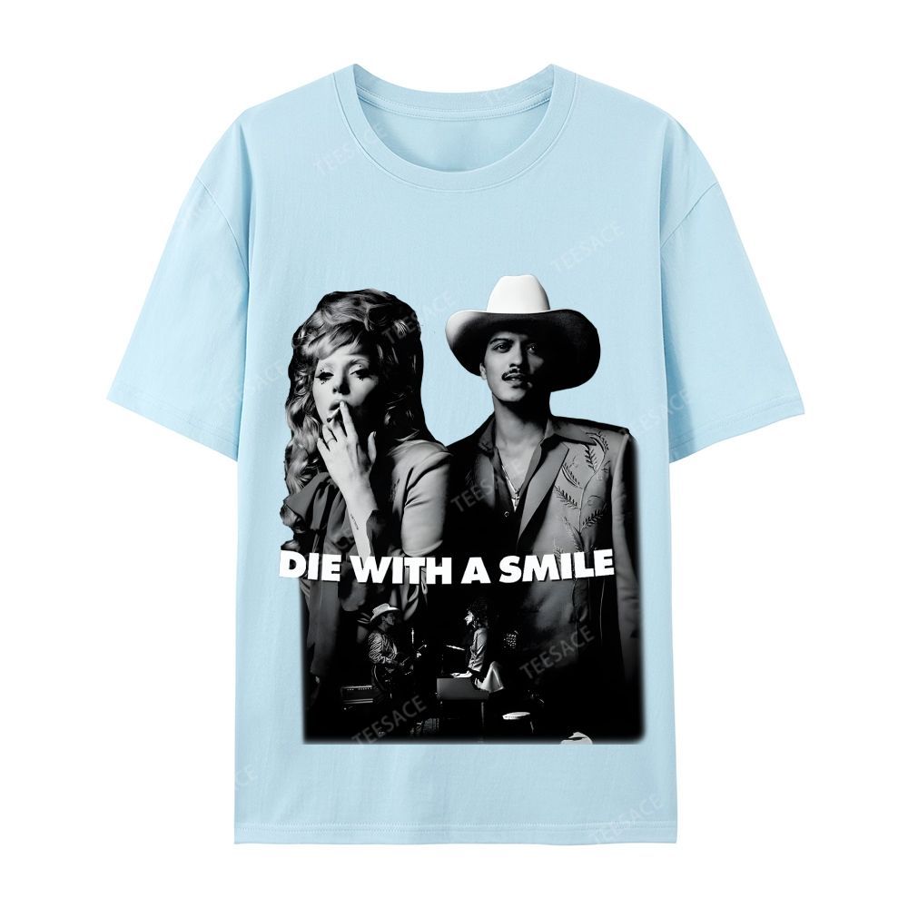 Lady Gaga & Bruno Mars 2.0 TEE Casual Short Sleeve T-Shirt  