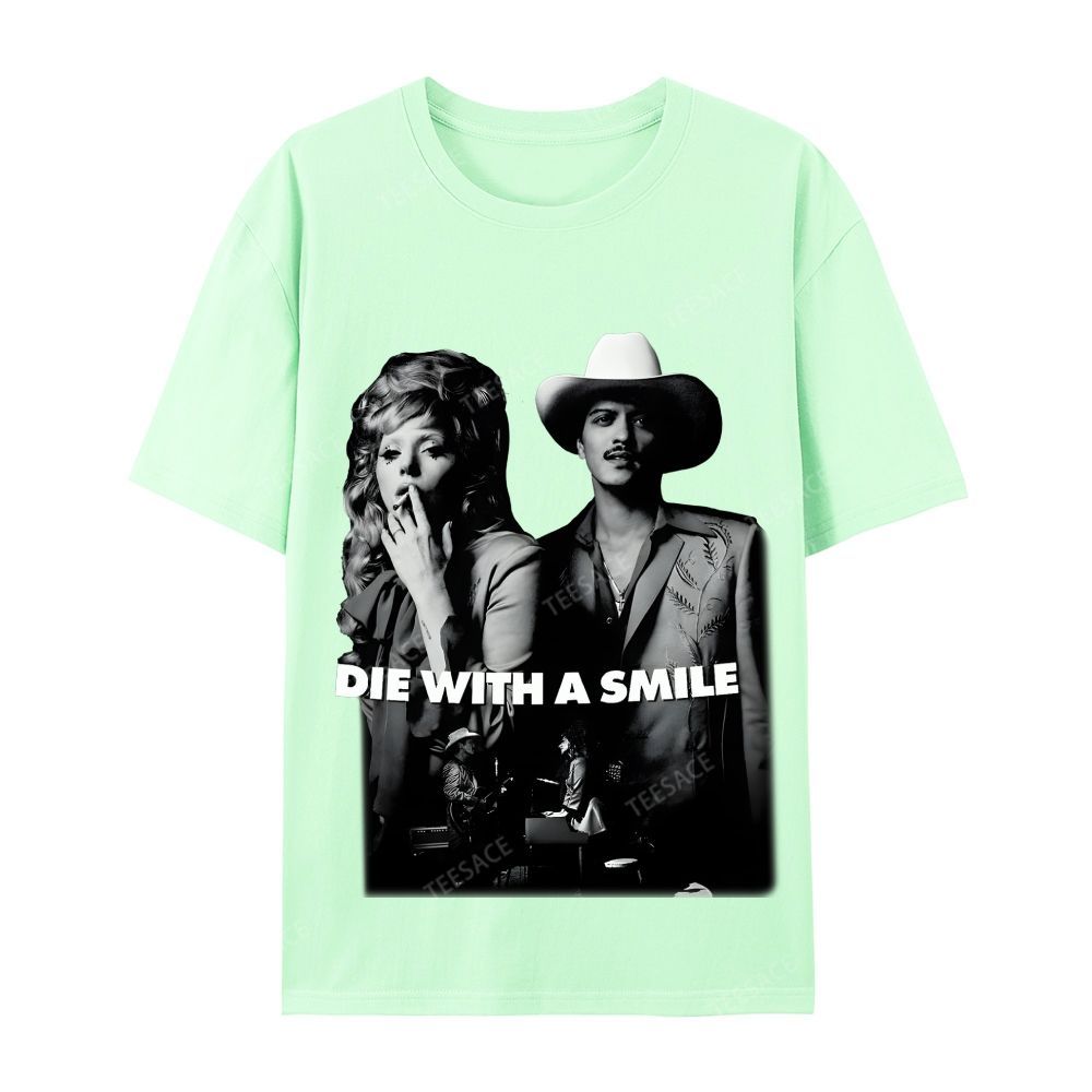 Lady Gaga & Bruno Mars 2.0 TEE Casual Short Sleeve T-Shirt  