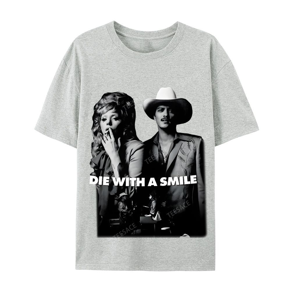 Lady Gaga & Bruno Mars 2.0 TEE Casual Short Sleeve T-Shirt  