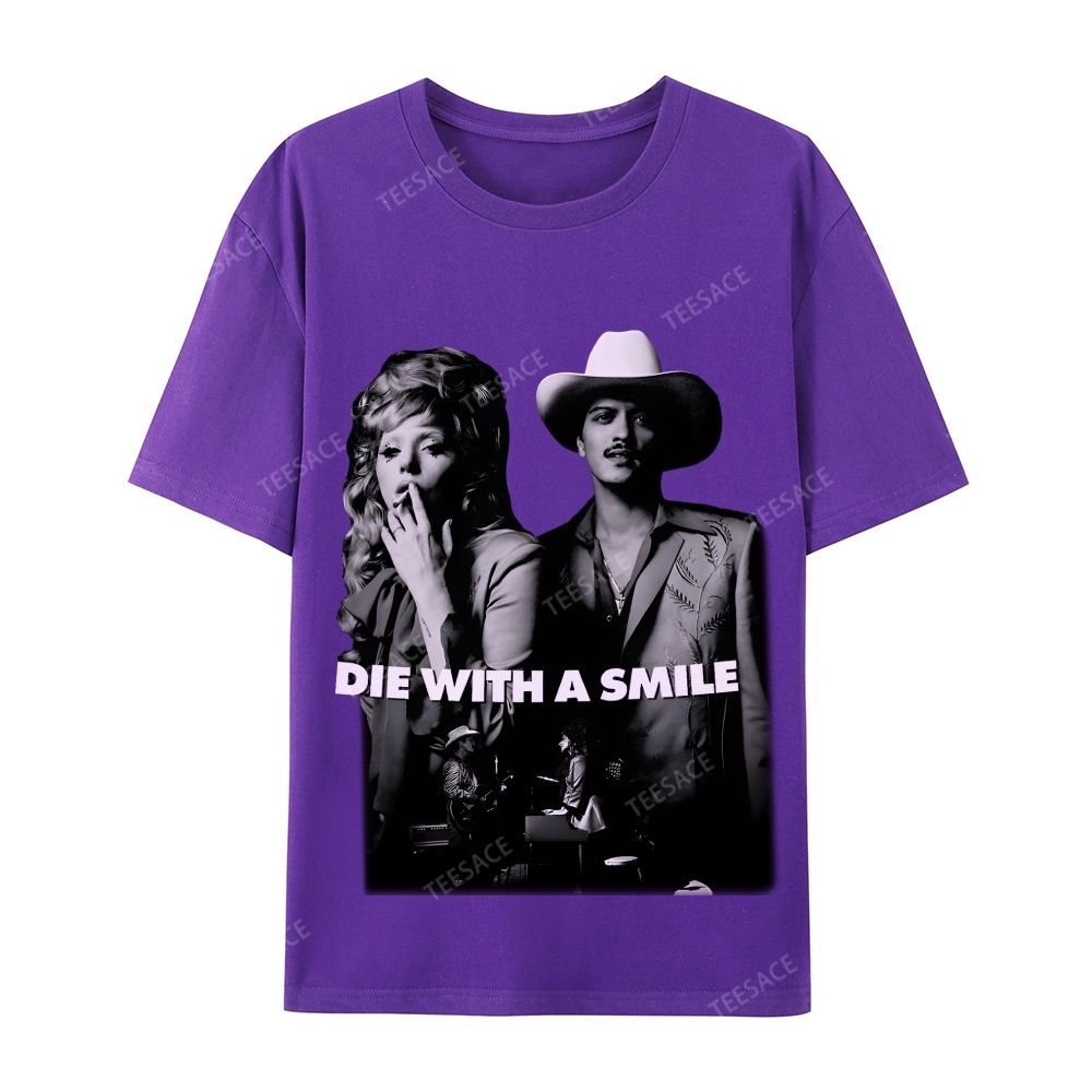 Lady Gaga & Bruno Mars 2.0 TEE Casual Short Sleeve T-Shirt  