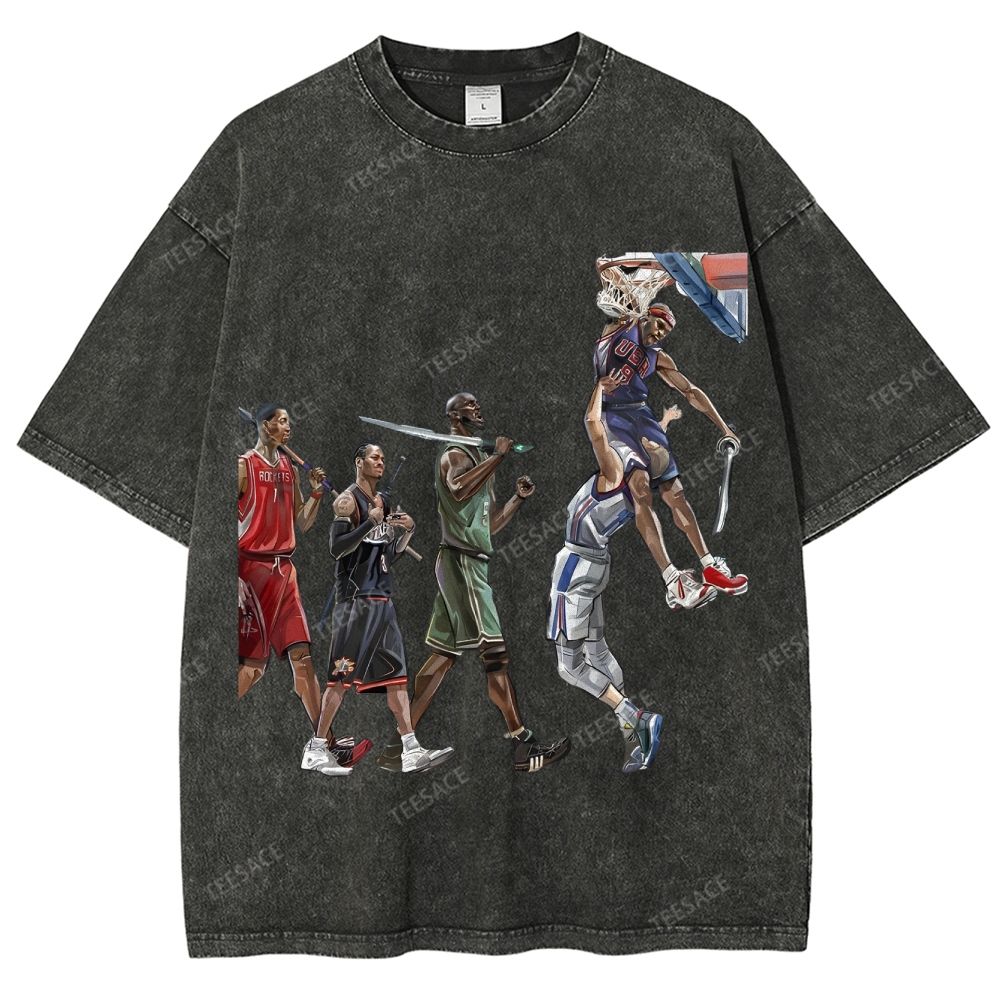 Unisex-Adult Ultra Cotton Washed T-Shirt Graphic NBA 2024 TEE