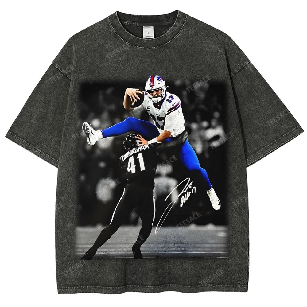 Unisex Fit Washed T-Shirt JOSH ALLEN