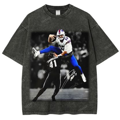 Unisex Fit Washed T-Shirt JOSH ALLEN
