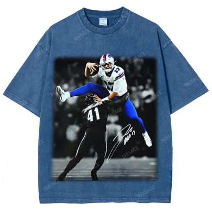 Unisex Fit Washed T-Shirt JOSH ALLEN