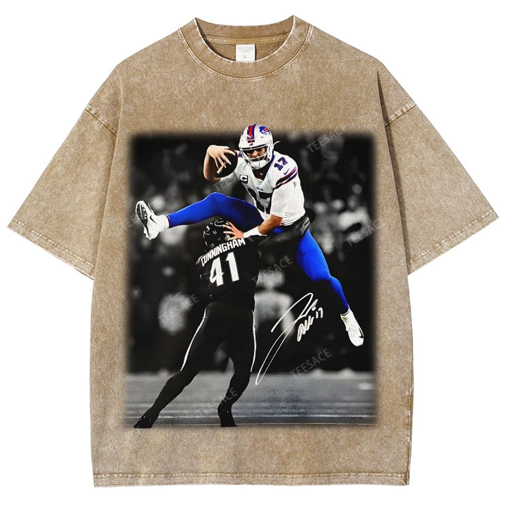 Unisex Fit Washed T-Shirt JOSH ALLEN
