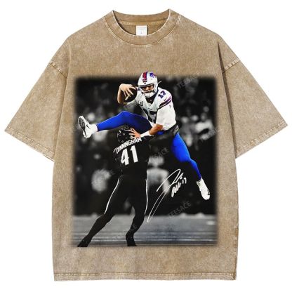 Unisex Fit Washed T-Shirt JOSH ALLEN