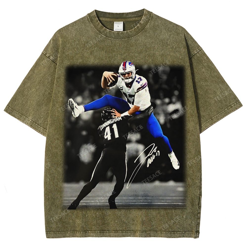 Unisex Fit Washed T-Shirt JOSH ALLEN