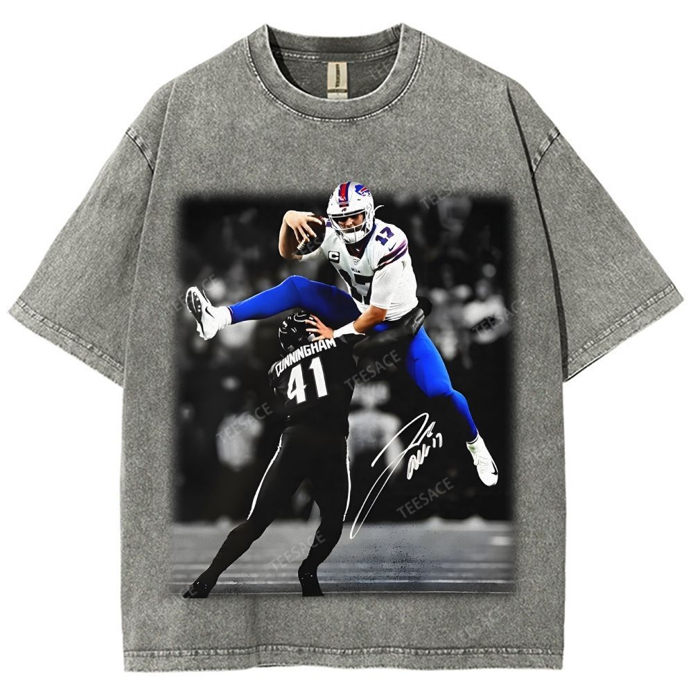 Unisex Fit Washed T-Shirt JOSH ALLEN