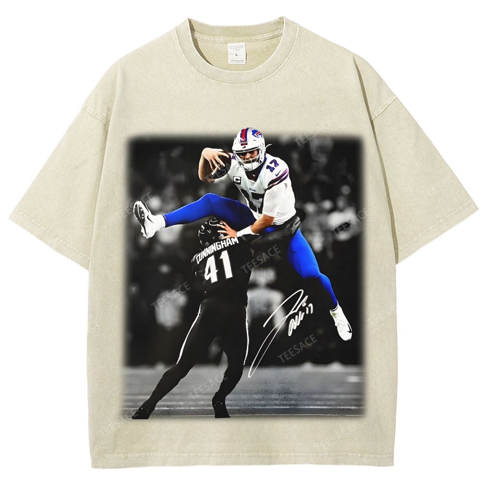 Unisex Fit Washed T-Shirt JOSH ALLEN