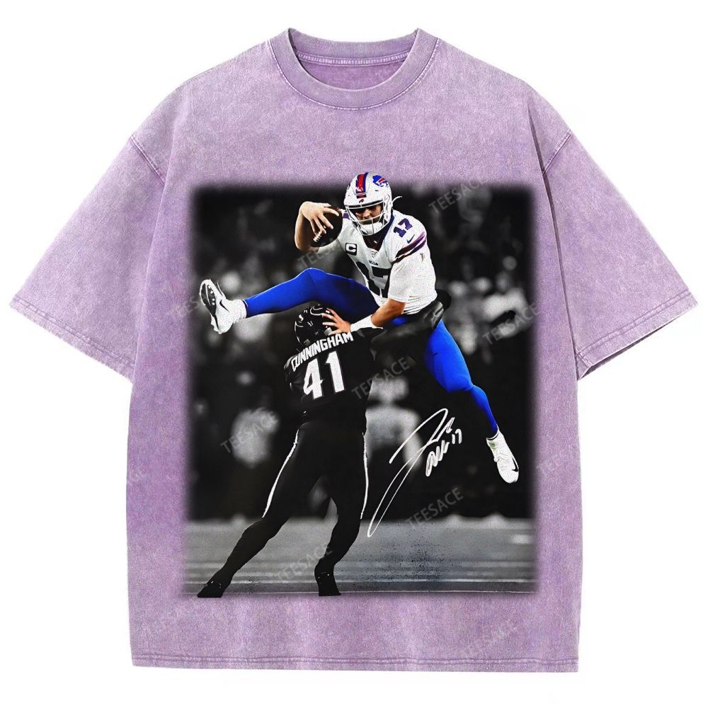 Unisex Fit Washed T-Shirt JOSH ALLEN