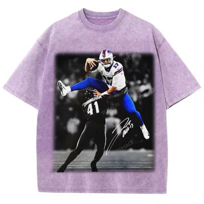 Unisex Fit Washed T-Shirt JOSH ALLEN