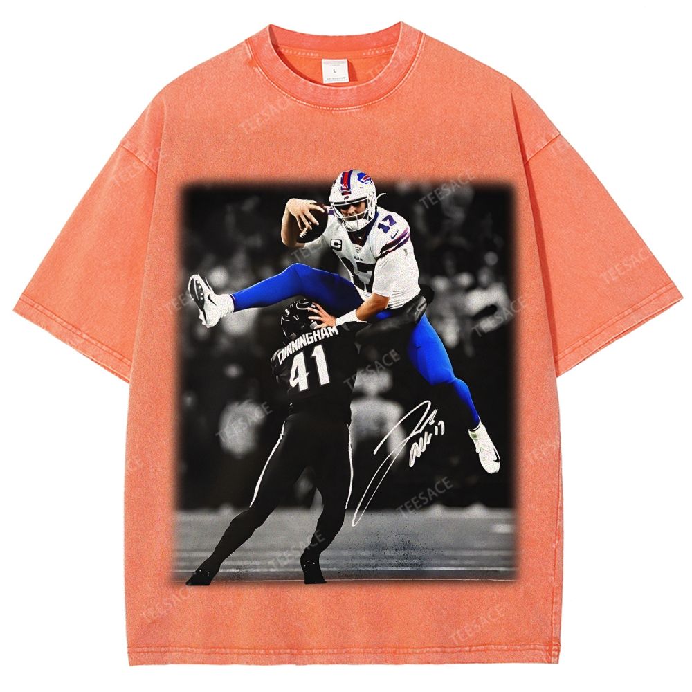 Unisex Fit Washed T-Shirt JOSH ALLEN