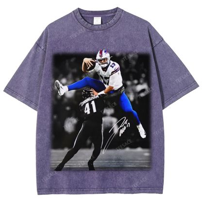 Unisex Fit Washed T-Shirt JOSH ALLEN