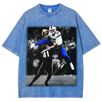 Unisex Fit Washed T-Shirt JOSH ALLEN
