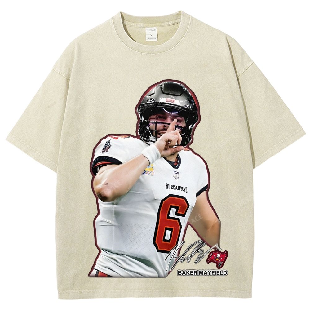 BAKER MAYFIELD TEE Unisex Fit Washed T-Shirt 