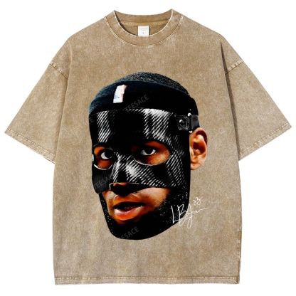 Unisex-Adult Ultra Cotton Washed T-Shirt Graphic  LEBRON_JAMES_T-SHIRT_Vintage