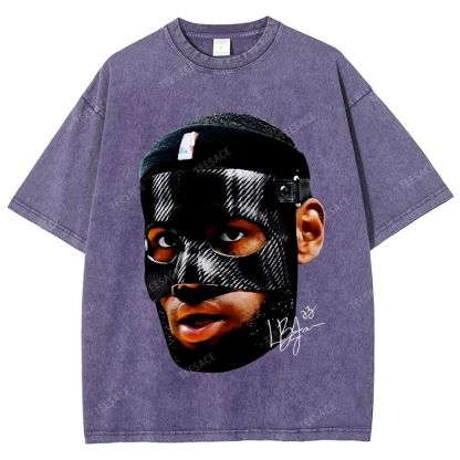 Unisex-Adult Ultra Cotton Washed T-Shirt Graphic  LEBRON_JAMES_T-SHIRT_Vintage