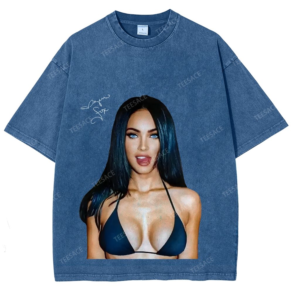 MEGAN FOX S1 WEAR Unisex-Adult Oversized Washed Cotton T-Shirt